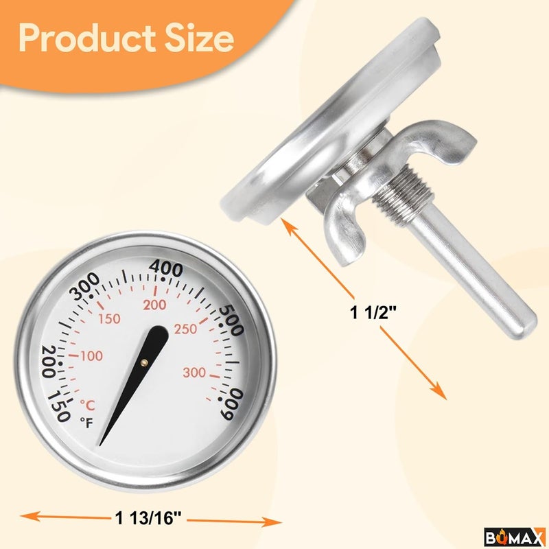 BQMAX 7581/60540 Grill Thermometer for Weber Q Series Spirit E/S 210, 310, 220, Grill Heat Indicator Temp Gauge for Weber Charcoal Grills, Grill Temperature Gauge for Spirit I & II 200 Series - Image 3